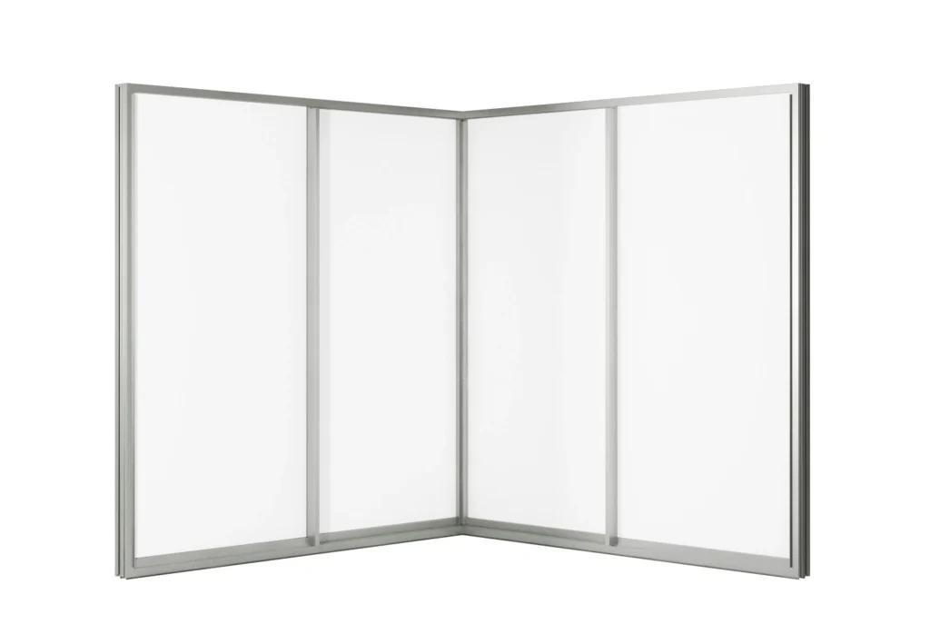 GRANTS Corner Sliding Door 2+2 Panels on 2 Tracks