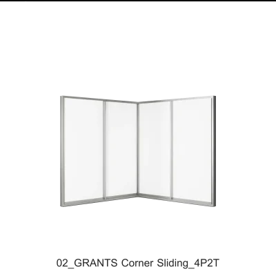 GRANTS Sliding Window 4 Panels on 2 Tracks