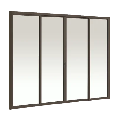 Hanging Door 4 Panels on 2 Tracks SFFS