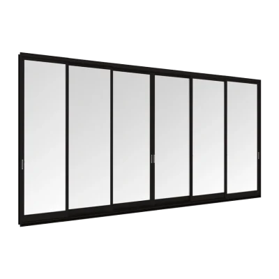 Interior Partition Door 6 Panels on 3 Tracks