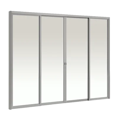 Hanging Door 4 Panels on 2 Tracks SFFS