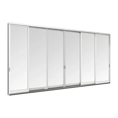 Interior Partition Door 6 Panels on 3 Tracks