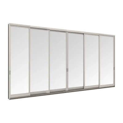 Interior Partition Door 6 Panels on 3 Tracks