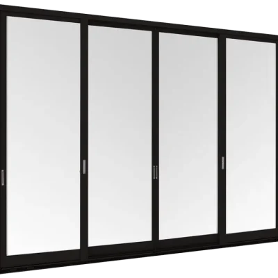 WE 70 Sliding Door Entrance 4 Panels on 2 Tracks