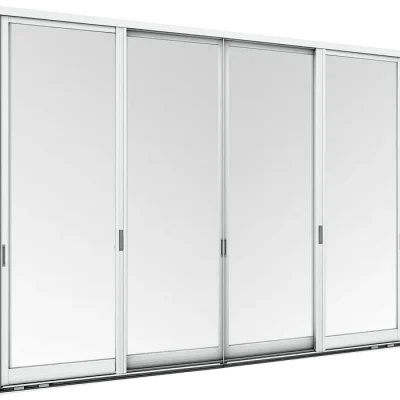 WE 70 Sliding Door Entrance 4 Panels on 2 Tracks