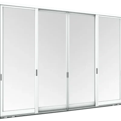 WE 70 Sliding Door Entrance 4 Panels on 2 Tracks