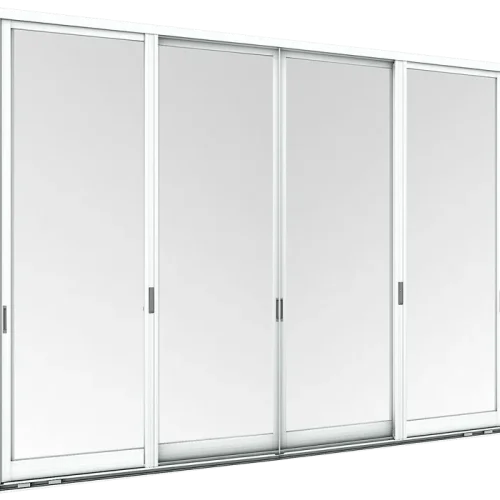 WE 70 Sliding Door Entrance 4 Panels on 2 Tracks