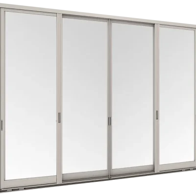 WE 70 Sliding Door Entrance 4 Panels on 2 Tracks