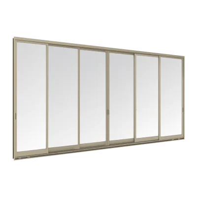 WE 70_DOORS_SHINE GREY_SLIDING DOOR (6 PANELS ON 3 TRACKS)