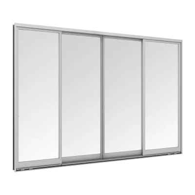 WE 70 Sliding Window 4 Panels on 2 Tracks