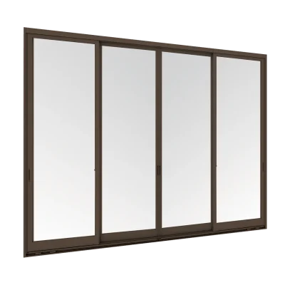 WE PLUS Sliding Window 4 Panels on 2 Tracks