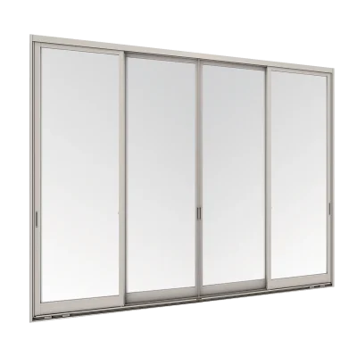 WE PLUS Sliding Window 4 Panels on 2 Tracks