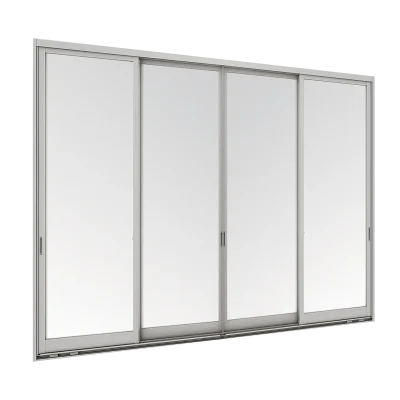 WE PLUS Sliding Window 4 Panels on 2 Tracks