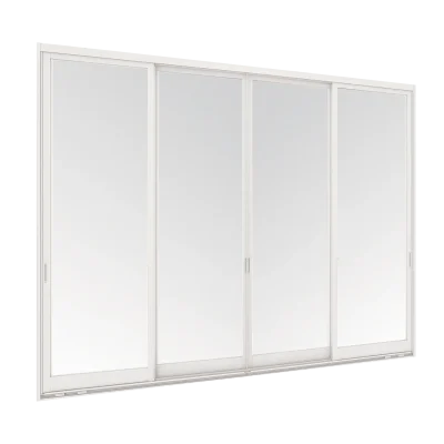 WE PLUS Sliding Window 4 Panels on 2 Tracks