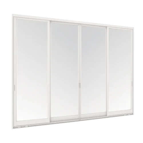WE PLUS Sliding Window 4 Panels on 2 Tracks