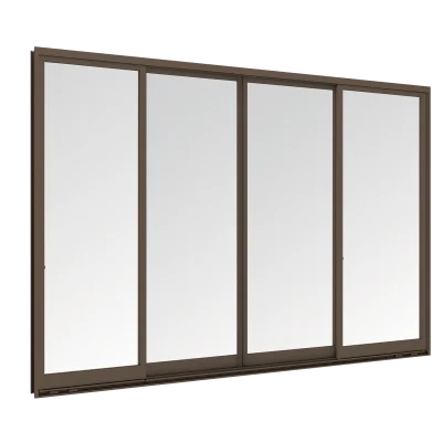 WE PLUS_WINDOWS_AUTUMN BROWN_SLIDING WINDOW (4 PANELS ON 2 TRACKS)